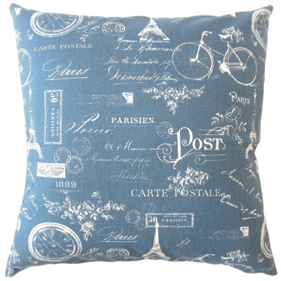 Andruska Toile Cotton Throw Pillow One Andruska Toile Cotton Throw Pillow